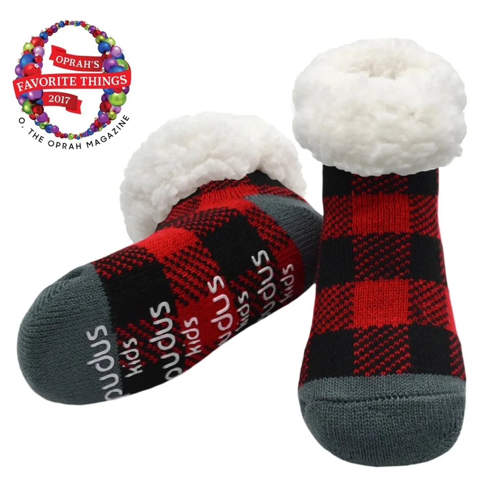 NWT Christmas Holiday Fuzzy Slipper Socks - Kids Non Slip